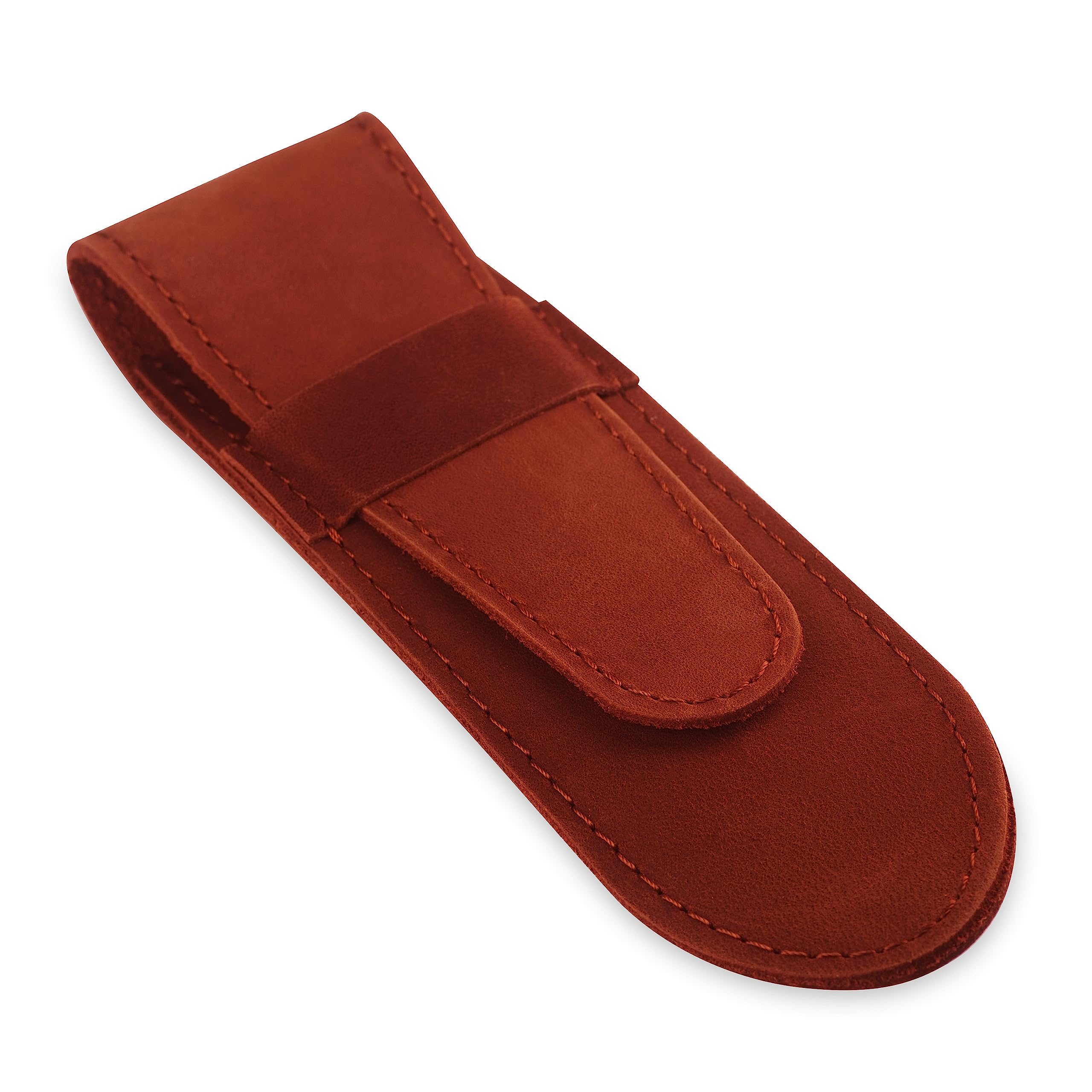 Straight Razor Case, Genuine Cowhide Leather Straight Razor Cover, Barber Straight Razor Holder, Travel Razor Case (Cognac)
