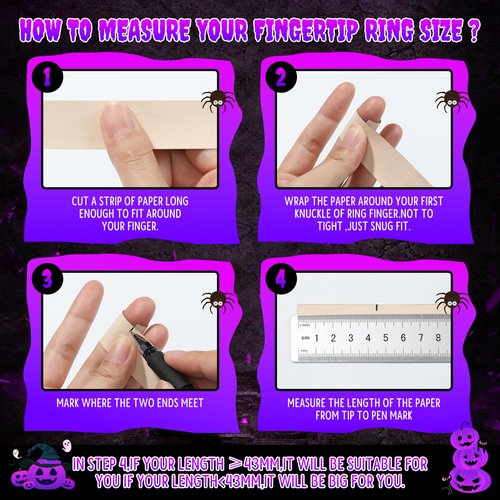 10 Pcs Halloween Costume Claws Fake Nails Ring Set, Gothic Punk Crystal Full Finger Rings 3 Sizes Retro Metal Paved Paw Bend Fingertip Claw Rings for women Men Nail Art Holiday Party (Golden)