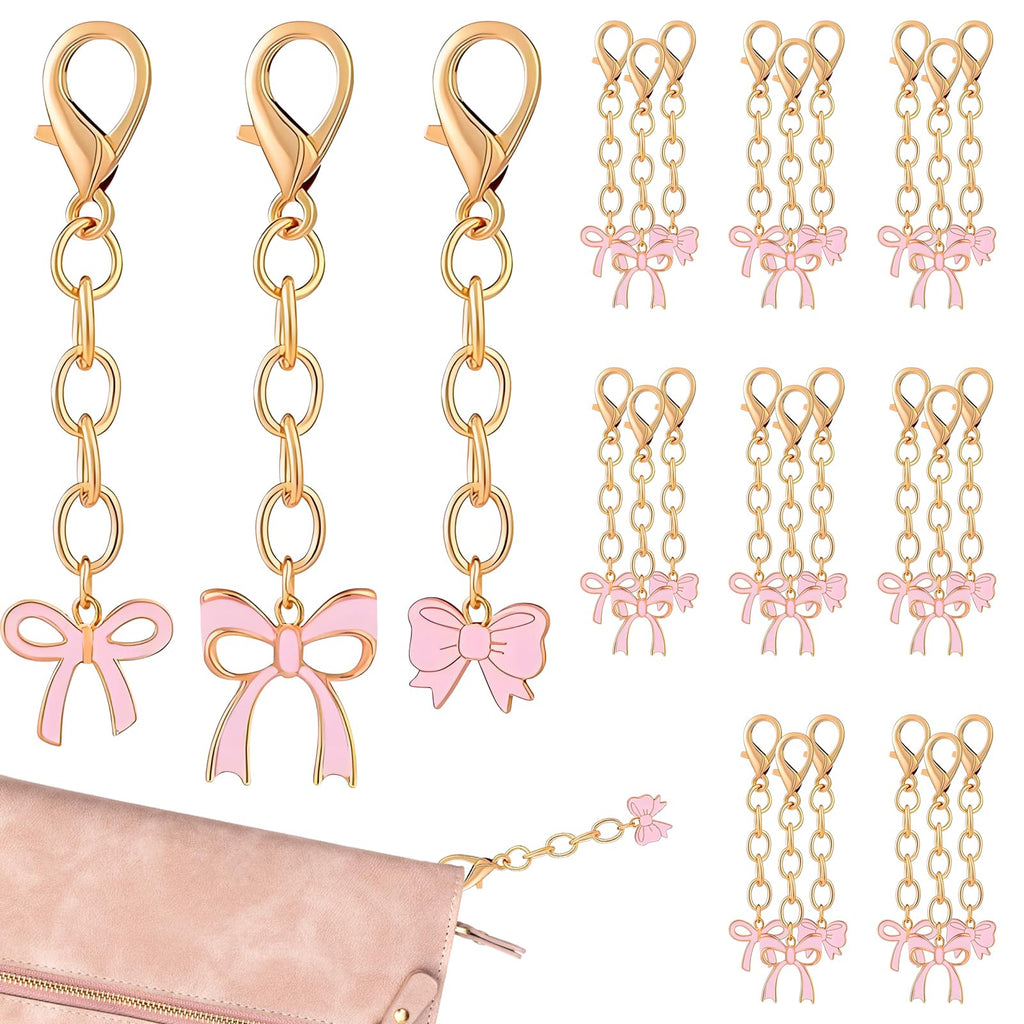 HINGTAI 30Pcs Bow Keychain, Cute Bow Party Favors for Women Bag Charm Purse Friends Gift Supplies for Women, Not Easily Damaged Suitable for Birthday Parties Gifts Supplies