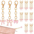 HINGTAI 30Pcs Bow Keychain, Cute Bow Party Favors for Women Bag Charm Purse Friends Gift Supplies for Women, Not Easily Damaged Suitable for Birthday Parties Gifts Supplies