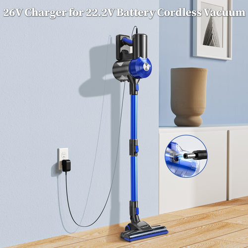 26V Charger Replacement for elezon, for Nioga, for Ciogu, for NADALY Vacuum Cleaner Power Supply for 22.2V Lithium Ion Battery Cordless Stick Vacuum AC Adapter 500mAh Power Cord