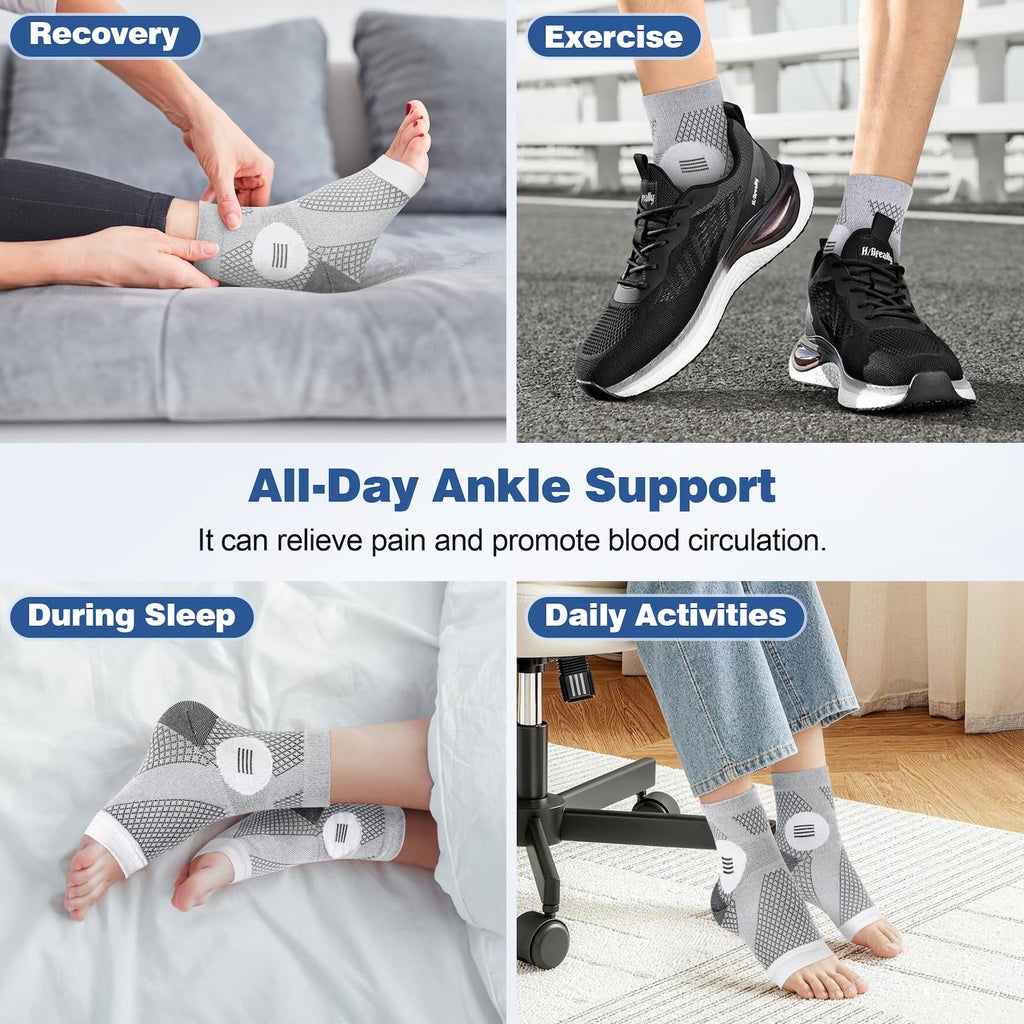 3 Pairs Neuropathy Socks for Women and Men, Toeless Compression Socks