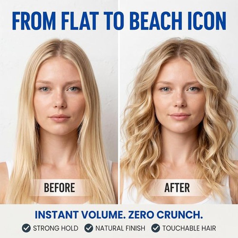 Sea Salt Spray - Texturizing Hair Spray for Beach Waves | Travel Size Curl Activator & Volume Mist