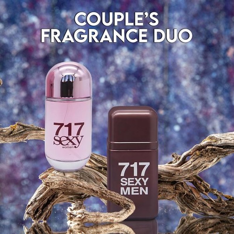 AFLUXE 717 Sexy Couple Set Perfume - Amber Floral & Bourbon Vanilla Eau De Parfum | 100ml Elegant Gift Bottle