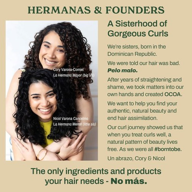 OCOA Beauty Hydrating Curl Cream with Hibiscus, Mango Butter & Marula Oil – Curl Defining Cream for Curly & Wavy Hair – Moisturizes, Controls Frizz, Adds Shine & Softness, Protects from Heat – 8oz