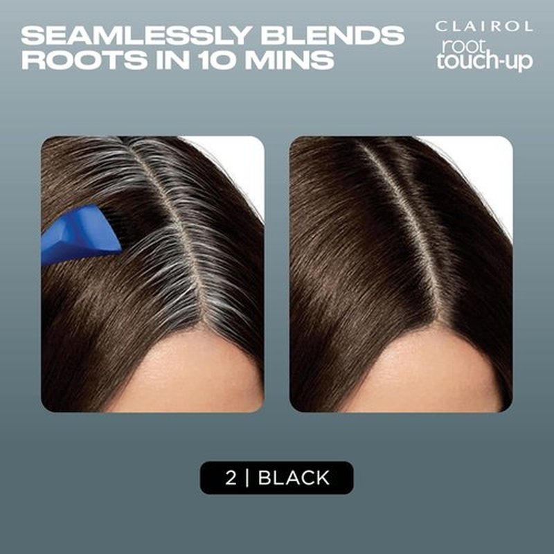 Clairol Root Touch-Up Permanent Hair Dye - 2 Pack of Black Color for Effortless Coverage