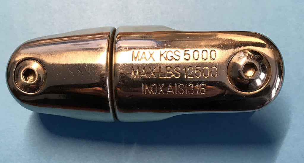 US Stainless Stainless Steel 316 Anchor Swivel Connector 3/8" or 10mm Marine Grade