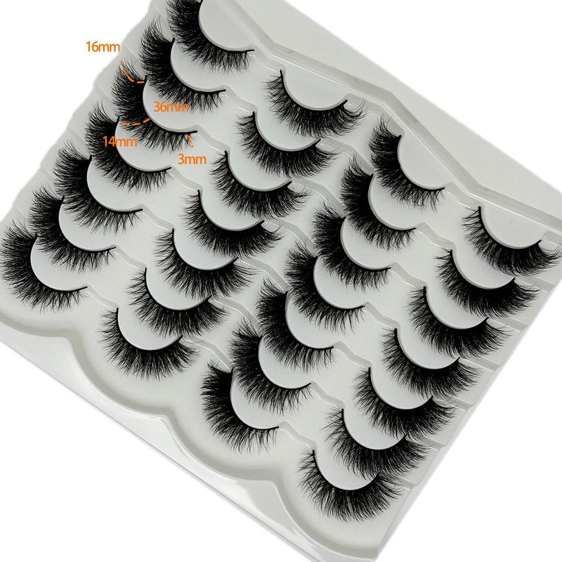 VOCOAK Cat Eye Lashes Natural Look Wispy Short Fluffy Fox Eye Lashes Strip Soft C Curl Natural Faux Mink Cateye Lash Strips Fake Eyelashes Bulk 14 Pairs