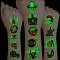 96 PCS Born to Rock and Roll Pre-Cut Luminous Glow in The Dark Temporary Tattoos for Kids | Super Cute Themed Birthday Party Favors Supplies Decorations, Music Fake Tattoos Gifts for Boys Girls