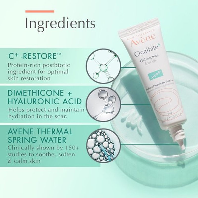 Avène Cicalfate+ Scar Gel - Improve Scar Appearance with C+-Restore & Hyaluronic Acid | 40ml