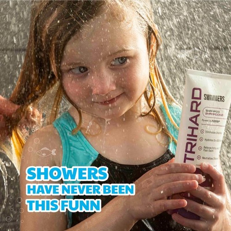 TRIHARD Kids Chlorine Removal Kit, Shampoo, Face and Body Wash Set for Children’s Hair and Skin, Gentle Post-Swim Cleanser for Pool & Ocean