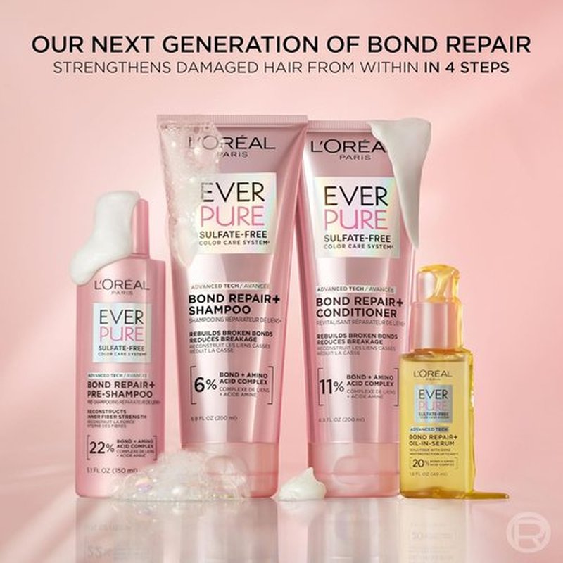 L'Oreal Paris Bond Repair+ Conditioner - Sulfate-Free Formula with Amino Acid Complex | 6.8 Fl Oz