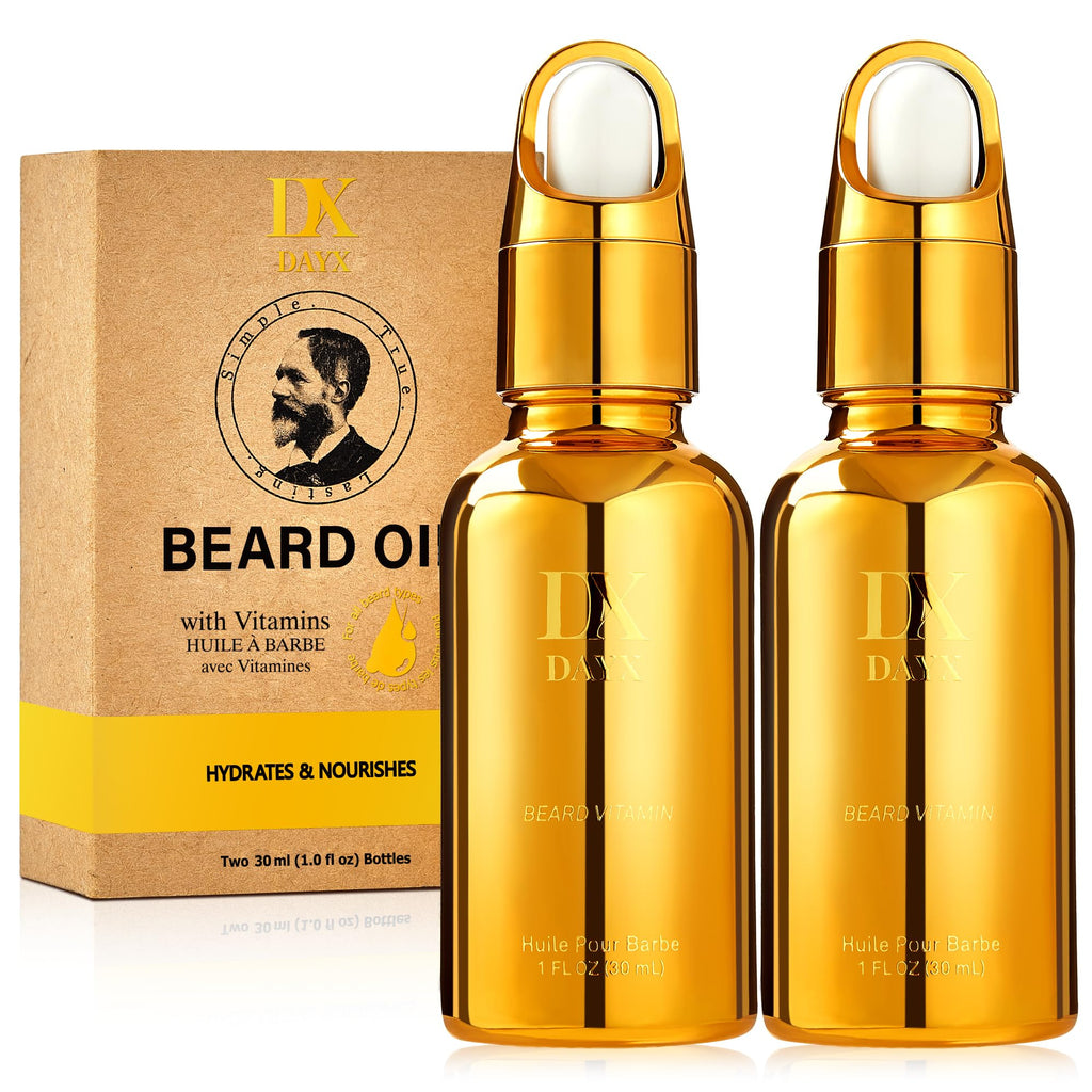 Beard Oil for Black Men: All Natural Beard Growth Oil w/Jojoba, Cedar & Avocado for Thicker, Softer & Fuller Beards – Deeply Nourishes and Hydrates Throughout the Day (0.84 Fl Oz (Pack of 2))