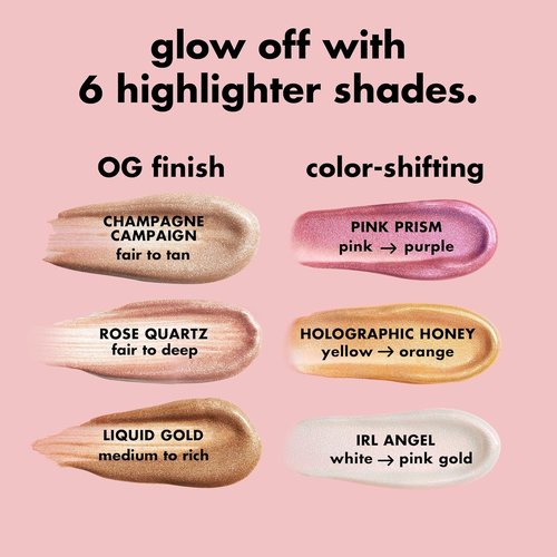 e.l.f. Halo Glow Highlight Wand - Liquid Highlighter for Luminous Skin | Buildable, Vegan, Liquid Gold