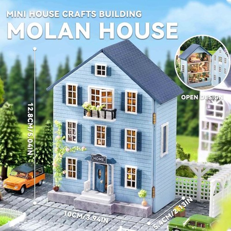 Flever Dollhouse Miniature DIY Kit - Creative Room with Furniture | Perfect Romantic Valentine's Gift