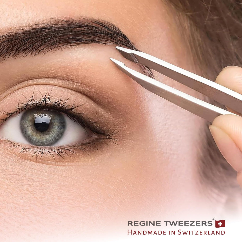 Regine Switzerland Handmade Slant Tweezer for Eyebrows