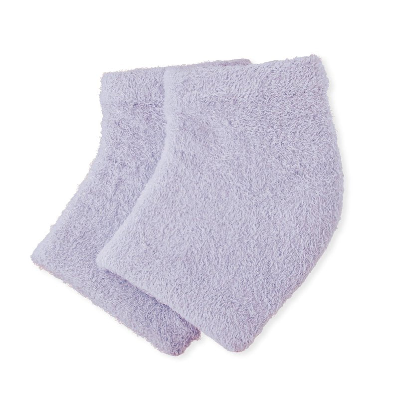 VOESH Moisturizing Heel Socks - Ultra-Soft Spa Socks for Your Foot Care Routine, K-Beauty Korean Skincare - Latex-Free Gel Lining is Activated by Body Heat to Lock in Moisture - Purple