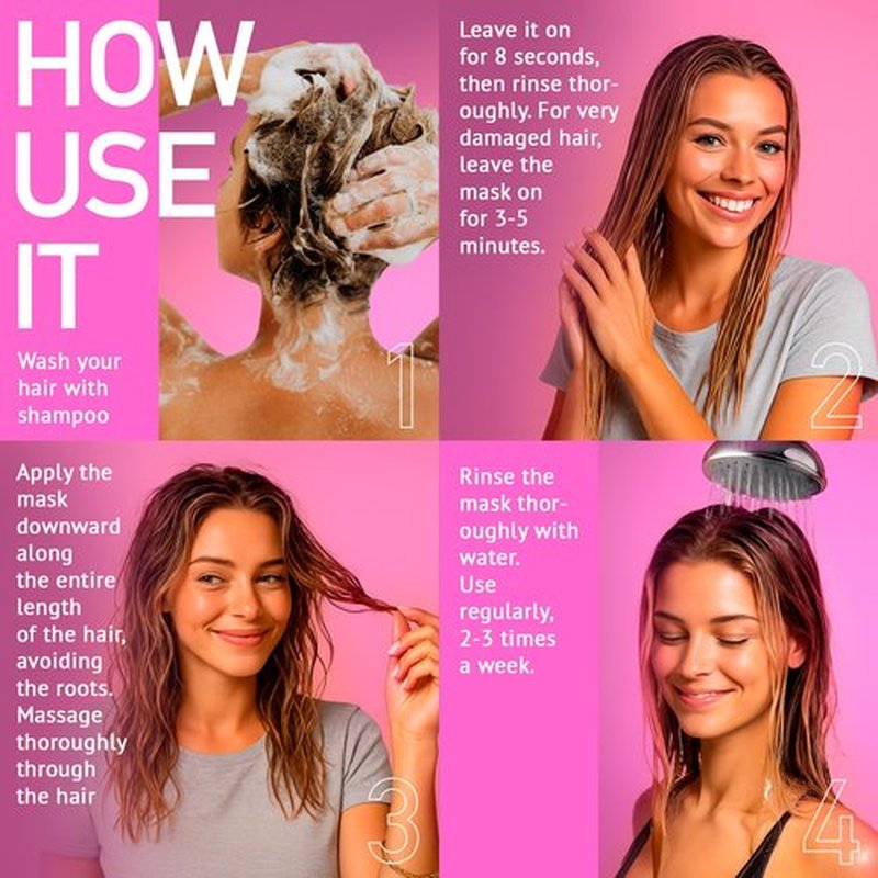 EVATSU 8-Second Hydrating Hair Mask Spray - Rinse-Out Deep Keratin Treatment for Dry, Damaged, Frizzy, & Color-Treated Hair – Anti-Frizz Detangler for Silky, Glossy, Smooth Results, 6.75 oz.