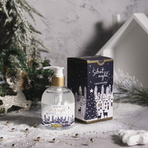 ROMIIE ZOI Christmas Liquid Hand Soap with Gift Box - 260ml/ 9 fl. Oz - Variety Pack of 3（Silent Night，Snowy Christmas,Holiday Magic）