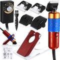 Landhoow Carpet Trimmer with Shearing Guide - 200w Electric Speed Adjustable Rug Tufting, Carver Clippers for Low Noise, Handmade Rug Cleaning and Tuft, 2 Blades, 1 Power Adapter, Etc(Dark Brown)
