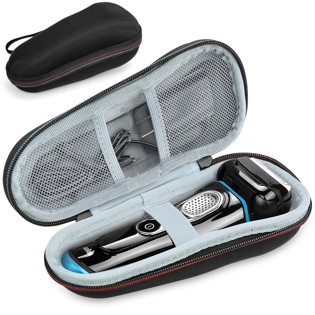 SyuCeia Braun Series 9 pro travel case - Hard EVA Protective Holder for Series 3/5/6/7/8/9 Pro+ & All Models (Fits 3s, 5s, 7s, 8s, 9s)-Water-Resistant Men's Electric Razor Storage Pouch