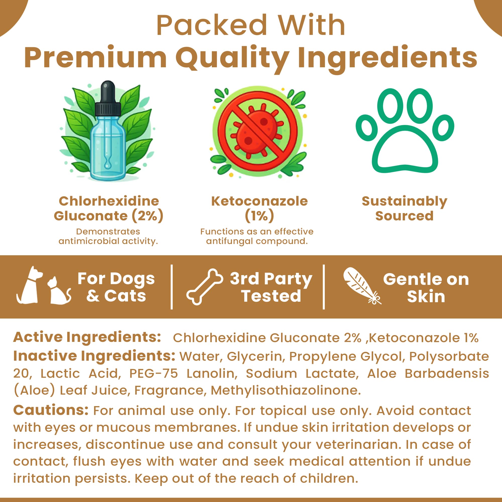 Petscy Keto Skin Relief Mousse for Dogs & Cats – 2% Chlorhexidine & 1% Ketoconazole – No-Rinse, Non-Greasy Mousse for Itchy, Dry, or Irritated Skin – Soothing Aloe, Easy Application - 7 fl oz