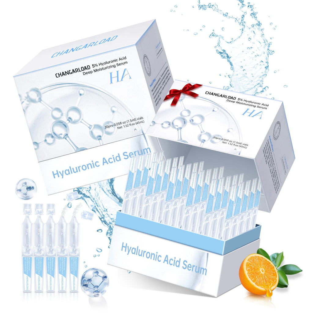 5% Hyaluronic Acid Tubes Ultra-Hydrating Vials with Niacinamide,Collagen Stem Cell,Wake Nature Perfection|AntiAging|Deep Hydration|CellActivation-1.5ml*60Pcs Ultra Hyaluronic Acid Serum for Face