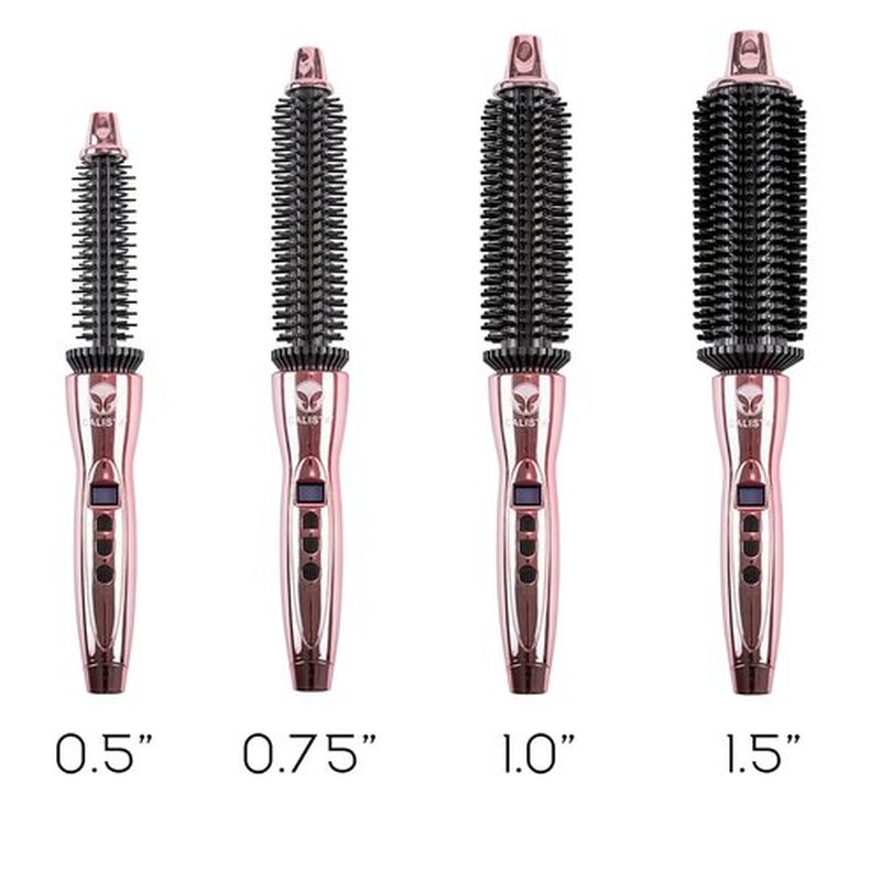 CALISTA Perfecter Pro Heated Round Brush - Lift, Volumize & Style Without Heat Damage | 1.5" Rose Gold for Long Hair