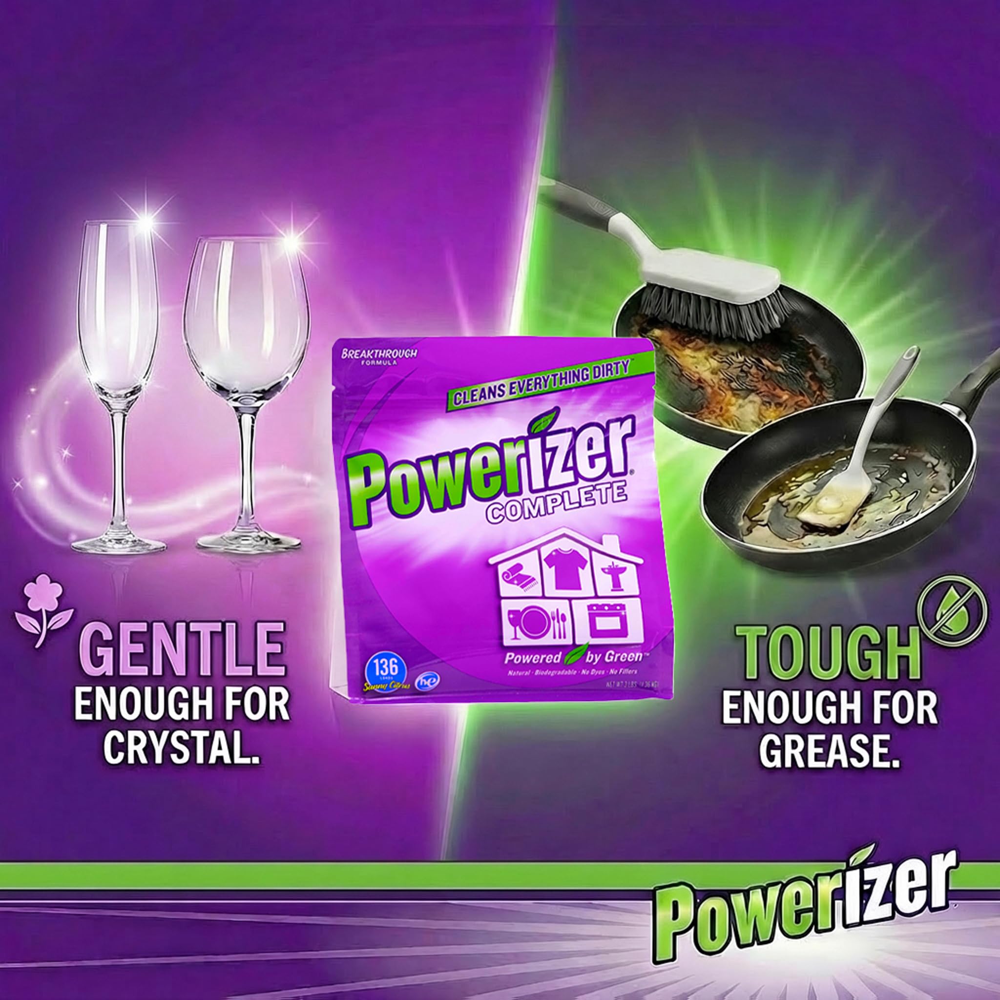 Powerizer Complete - Non Toxic Laundry & Dishwasher Detergent Powder 3lb