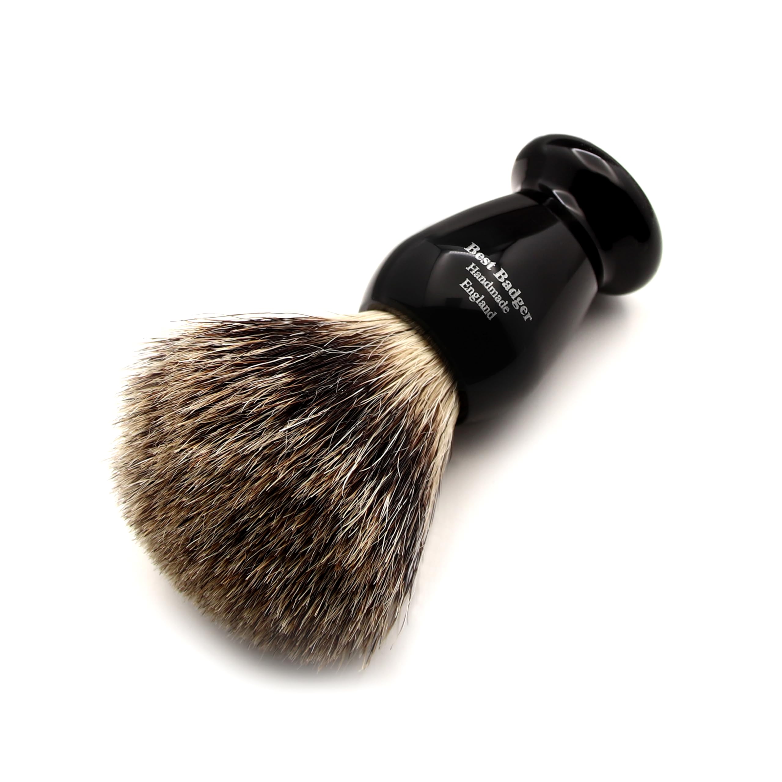 Edwin Jagger Best Badger Shaving Brush with Drip Stand, Imitation Ebony, Medium