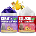 **Skiennix Keratin Hair Treatment - Purple Hair Mask for Brassy Blonde & Platinum Hair | Deep Conditioner with Biotin & Argan Oil**