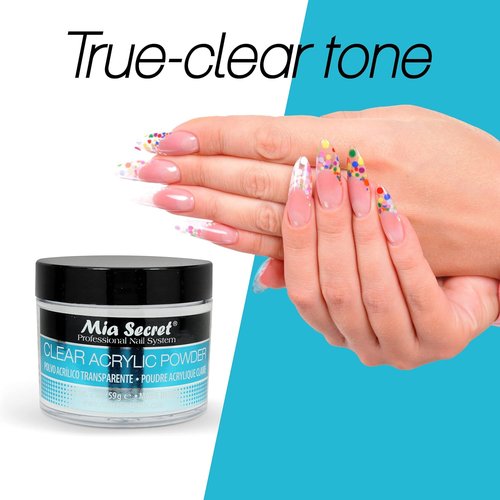 Mia Secret Clear Acrylic Powder - Professional Quality Nail Enhancement | 1oz Size