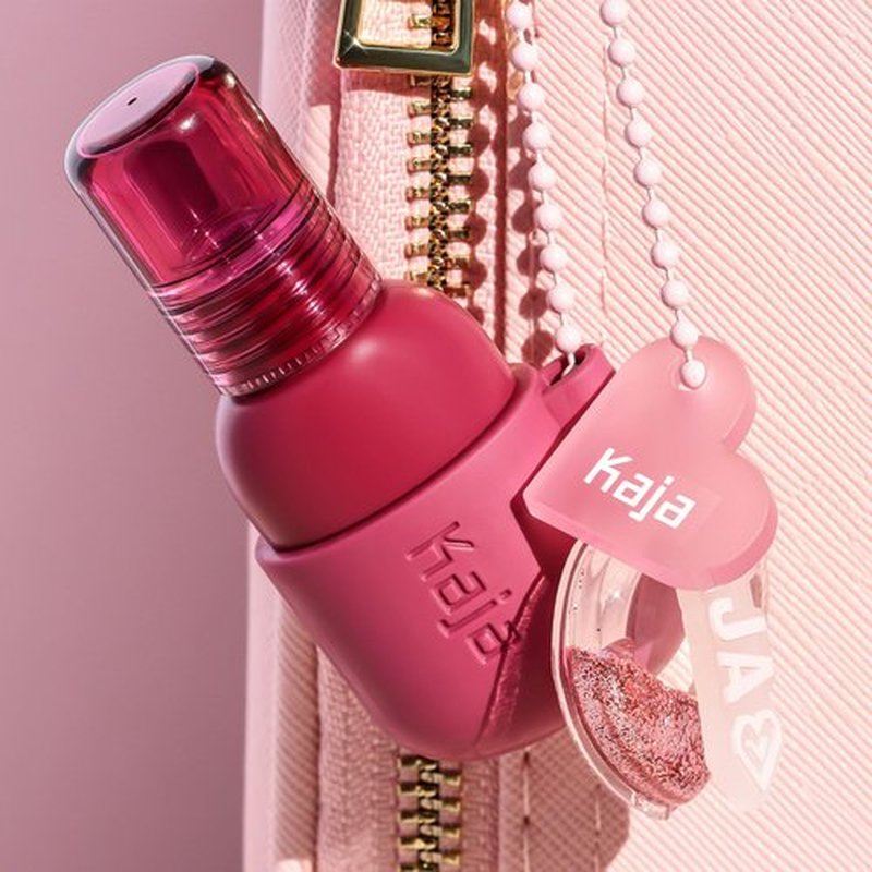 Kaja Lip & Blush Glazed Keychain Stain - Jelly Charm 06 Mocha Glaze | with Triple Berry Complex, Lemon Fruit Extract & Olive Squalane, Hydrating, Long Lasting Lip Tint
