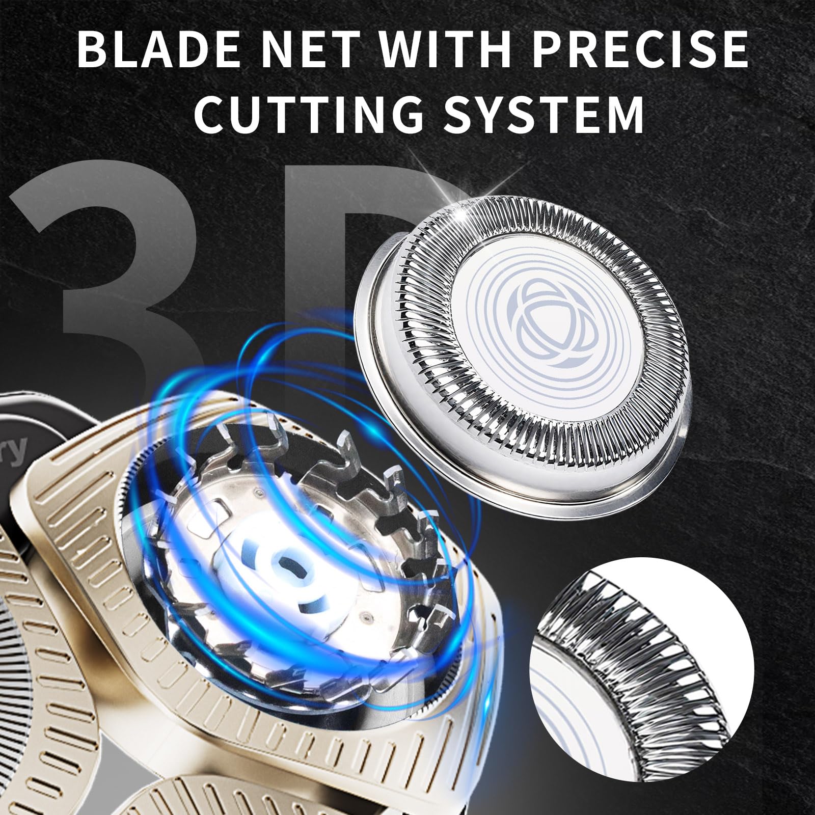 SH71/50 Shaving Heads Compatible with Philips Shavers, Champagne