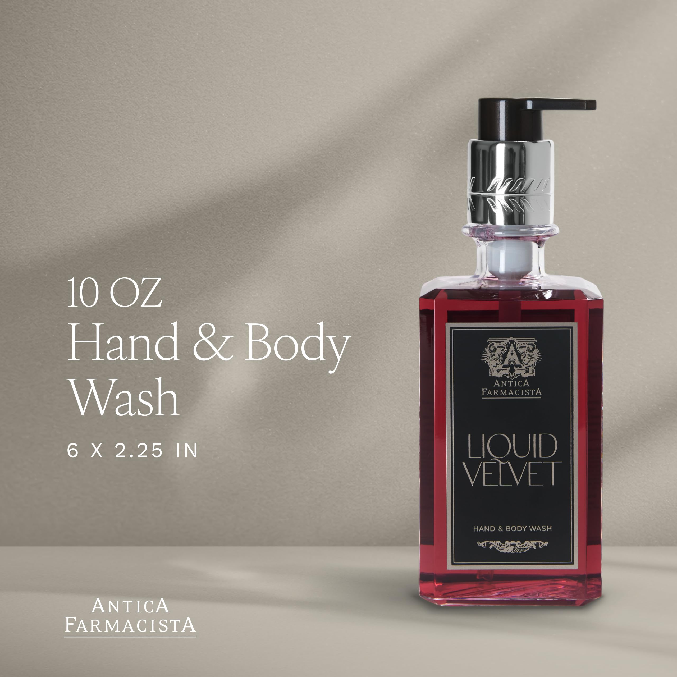Antica Farmacista Hand & Body Wash - Luxury Nourishing & Hydrating Hand Cleansing Wash - Bath & Body Gift - Liquid Velvet, 10 fl oz