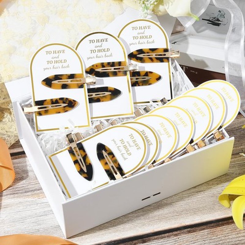 20PCS Bridesmaid Hair Clips No Bend Hair Clips Bridesmaid Hair Accessories Gifts Makeup Creaseless Glitter Hair Clip for Bride Women Girls(20Pcs/10Cards)