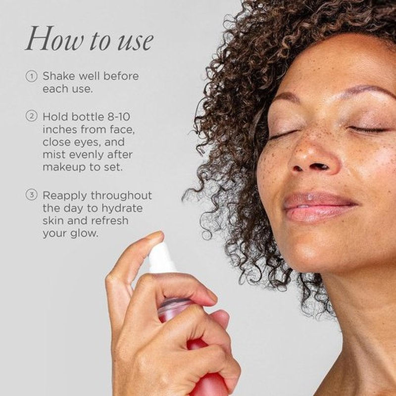 PÜR MINERALS Lit Mist Illuminating Setting Spray - Long-Lasting Makeup Finish | Lightweight Hydrating Primer for Dull Skin