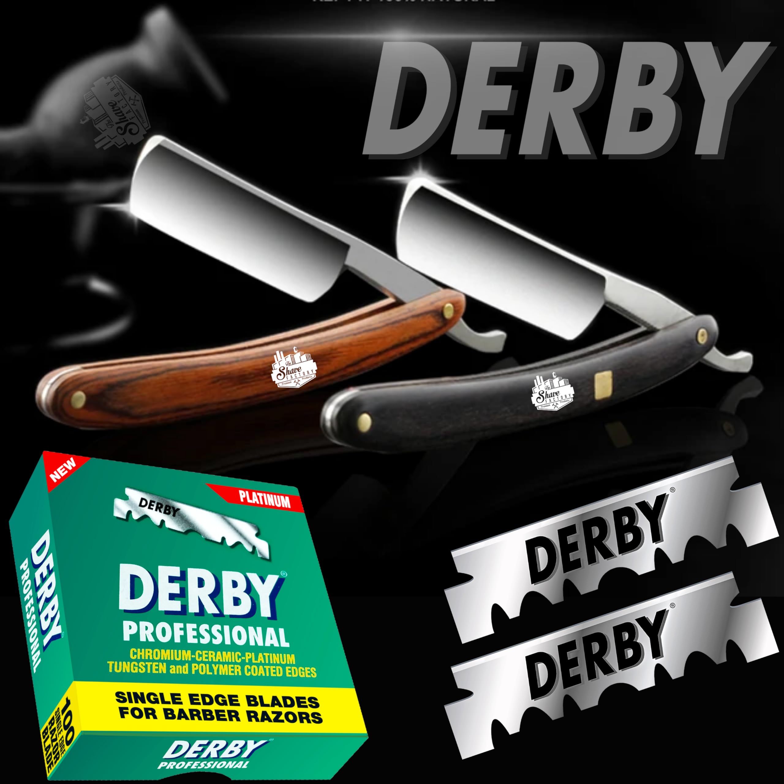 5000 "Derby Professional" Single Edge Razor Blades for straight razor