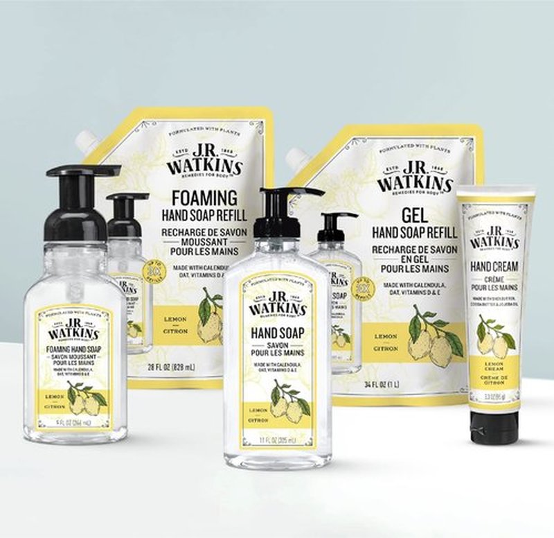 J.R. Watkins Gel Hand Soap, 3 Pack of 11 Fl Oz, Lemon