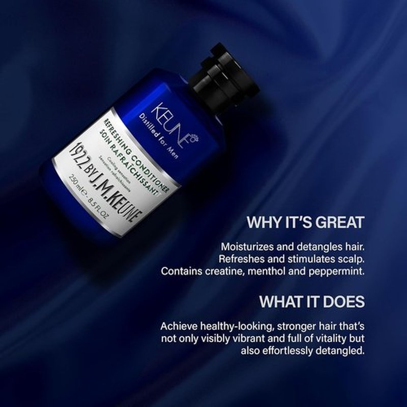 1922 by J.M. Keune Refreshing Conditioner - Cooling & Stimulating Formula for Men, 8.5 Fl Oz