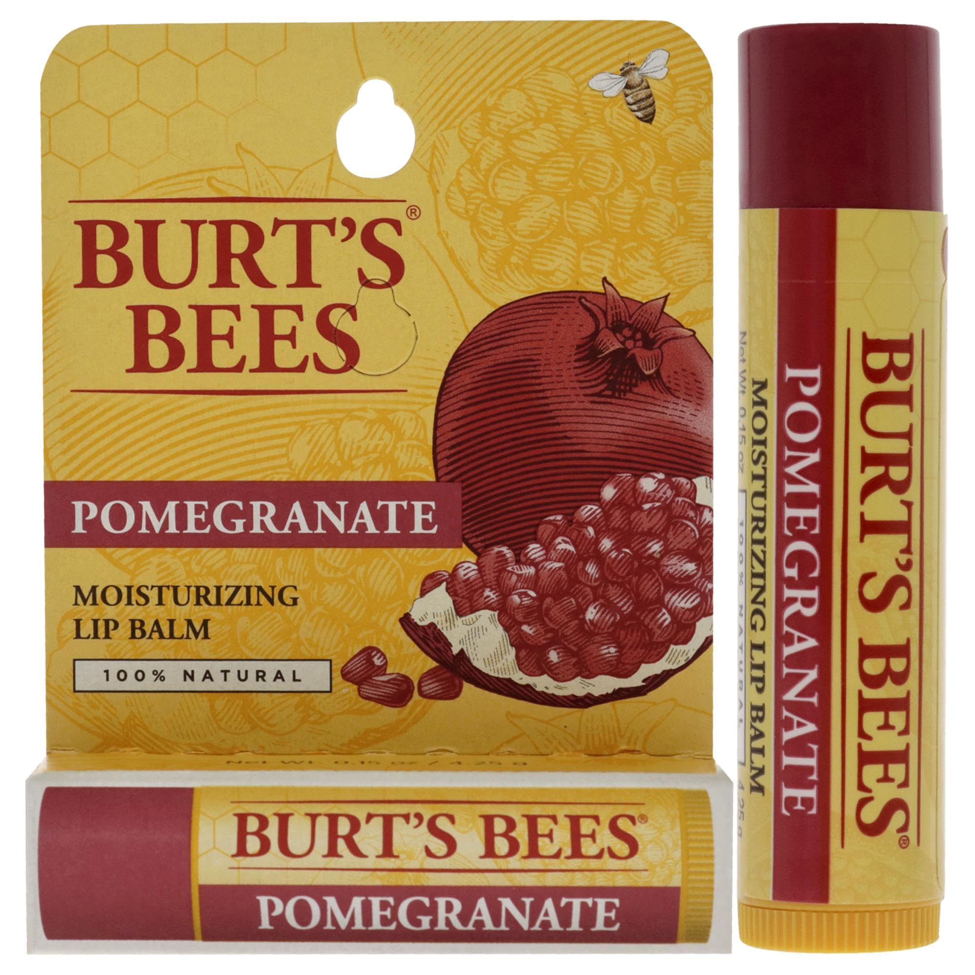 Burt's Bees Lip Balm, Pomegranate Oil, 0.15 Ounce Tube