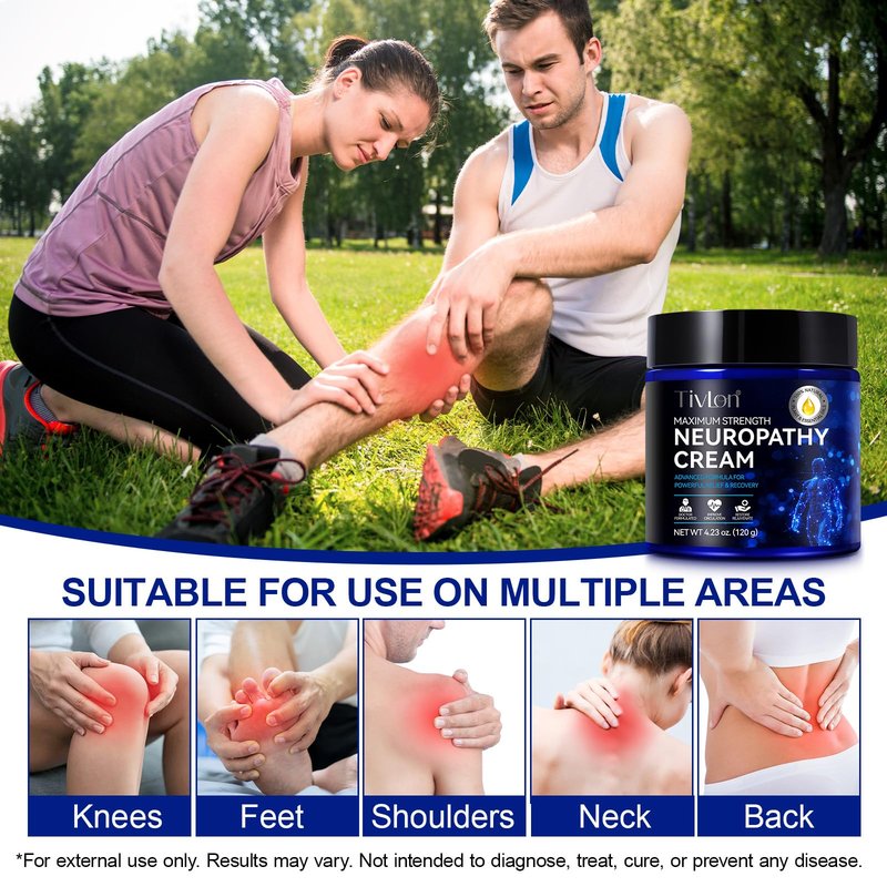 ZVHCFYQR Neuropathy Relief Cream, Maximum Strength Relief Lotion for Feet Hand Legs Toes Includes Arnica, Vitamin E, Rosemary, Ginger, Eucalyptus, Lavender, Clove, Aloe Vera and Shea Butter (1)