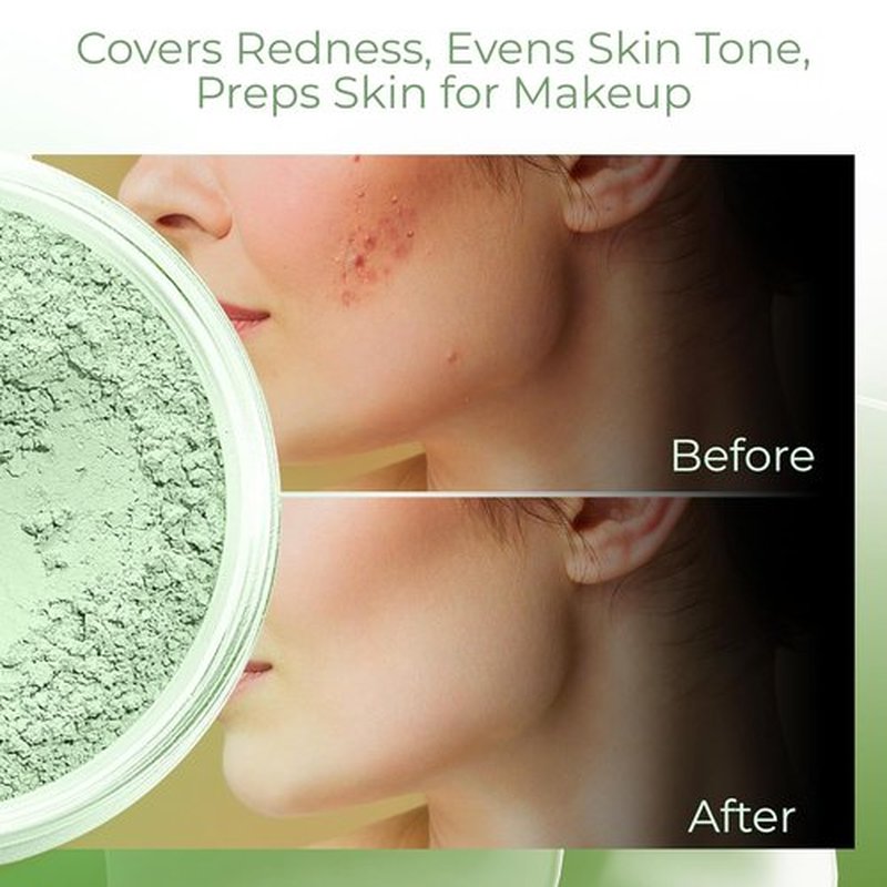 Green Corrector | Mineral Makeup Powder for Redness, Acne & Rosacea – Full Coverage Concealer, SPF 20