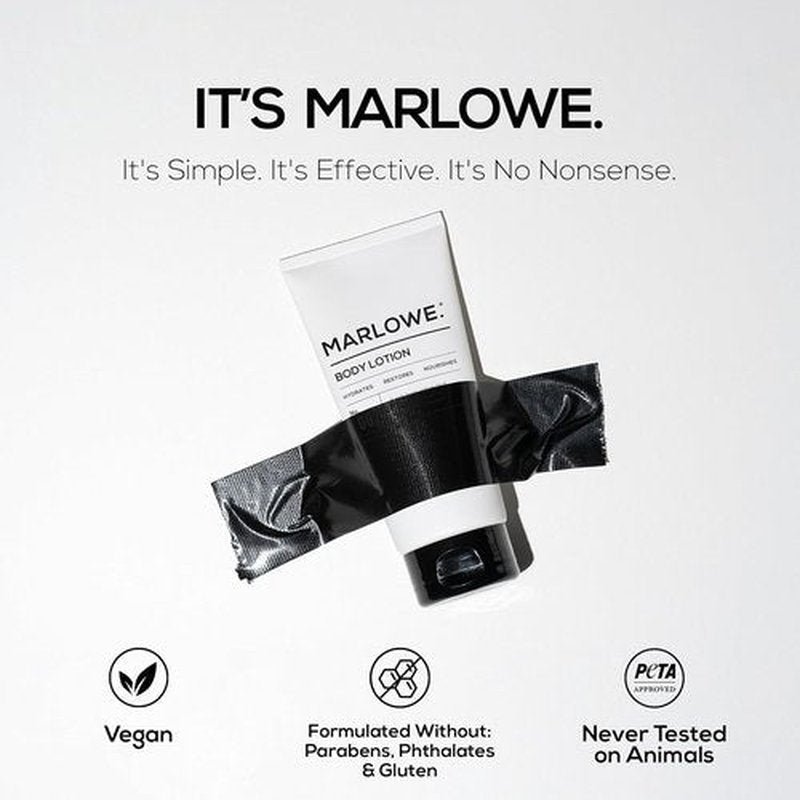 Marlowe. Body Lotion for Men - Hydrating Daily Moisturizer with Aloe Vera & Amino Acids | 8 oz Tube, Fresh Sage & Fir Scent
