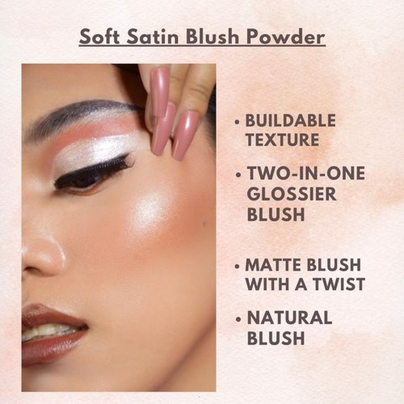 GA-DE Idyllic Soft Satin Blush Powder - Silky, Buildable Makeup for Cheeks | 0.28 oz, Perfect for Flushed Look