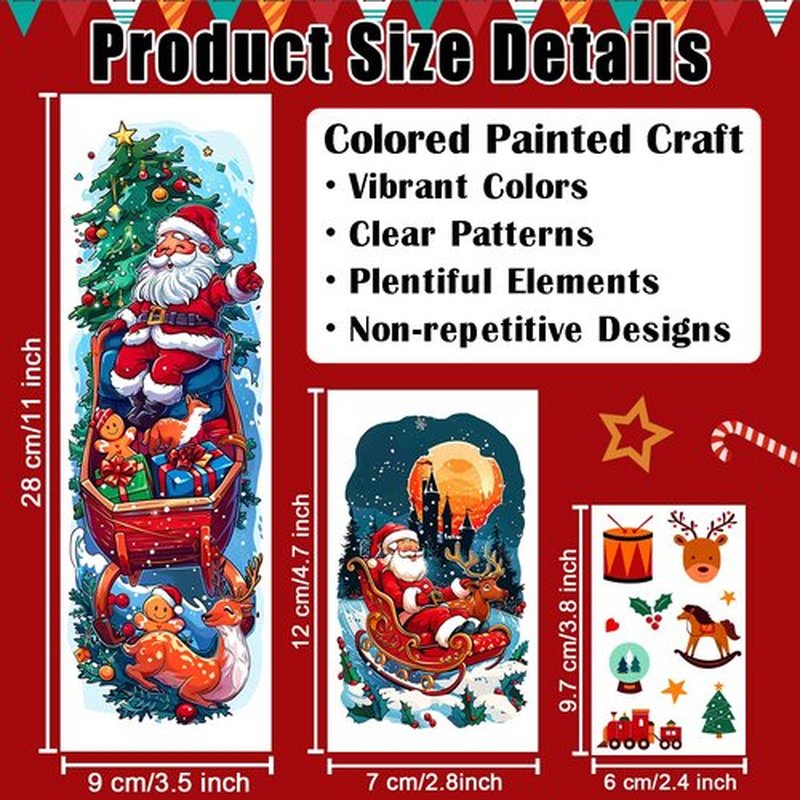 Leesgel 36 Sheets Christmas Full Arm Temporary Tattoos for Kids, 10Pcs Snowy Santa Claus Deer Sleeve Fake Tattoos, 320 Styles Christmas Themed Party Tattoos Stickers for Boys Girls