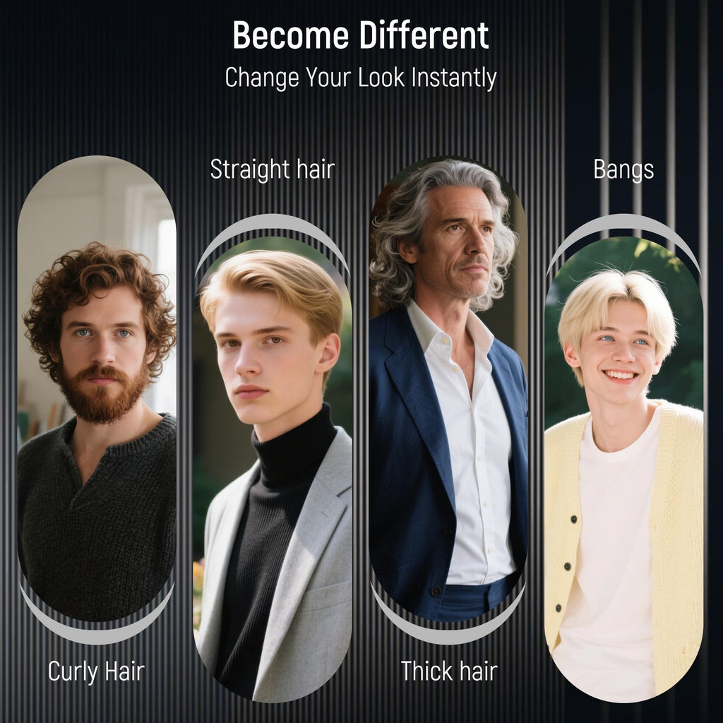 SALONSILK Hair Brush for Men, Men Hair Brush & Styling Comb Set