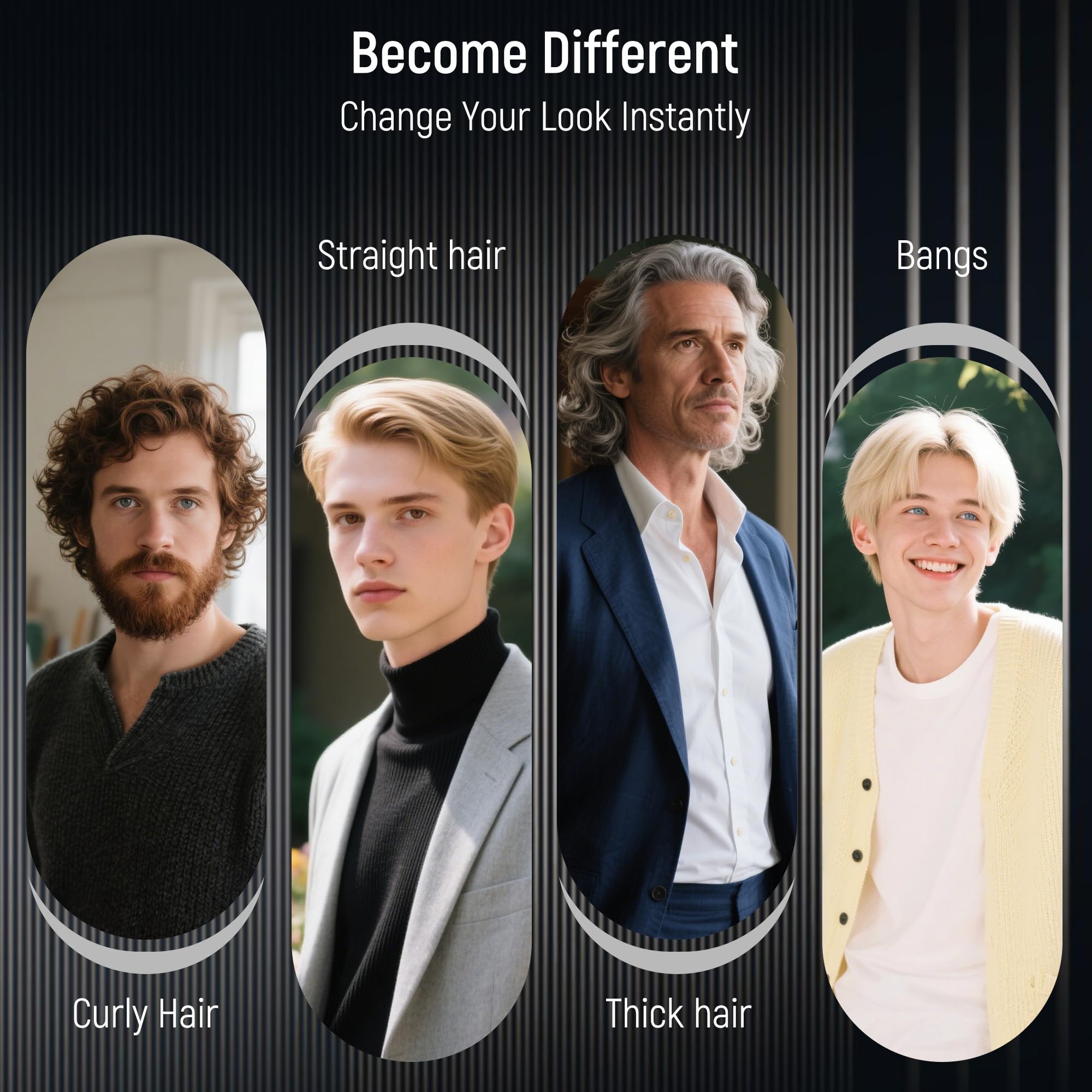 SALONSILK Hair Brush for Men, Men Hair Brush & Styling Comb Set
