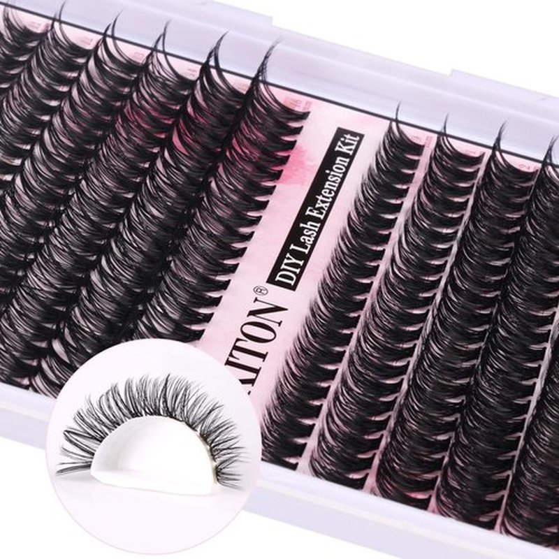 Cluster Lashes 280 pcs Lash Clusters D Volume Eyelashes Extensions 9-16 mm Mix 40D+50D Individual Lashes Thin Band Eyelashes Cluster for DIY Lash Extension Beginners (Lash Clusters)