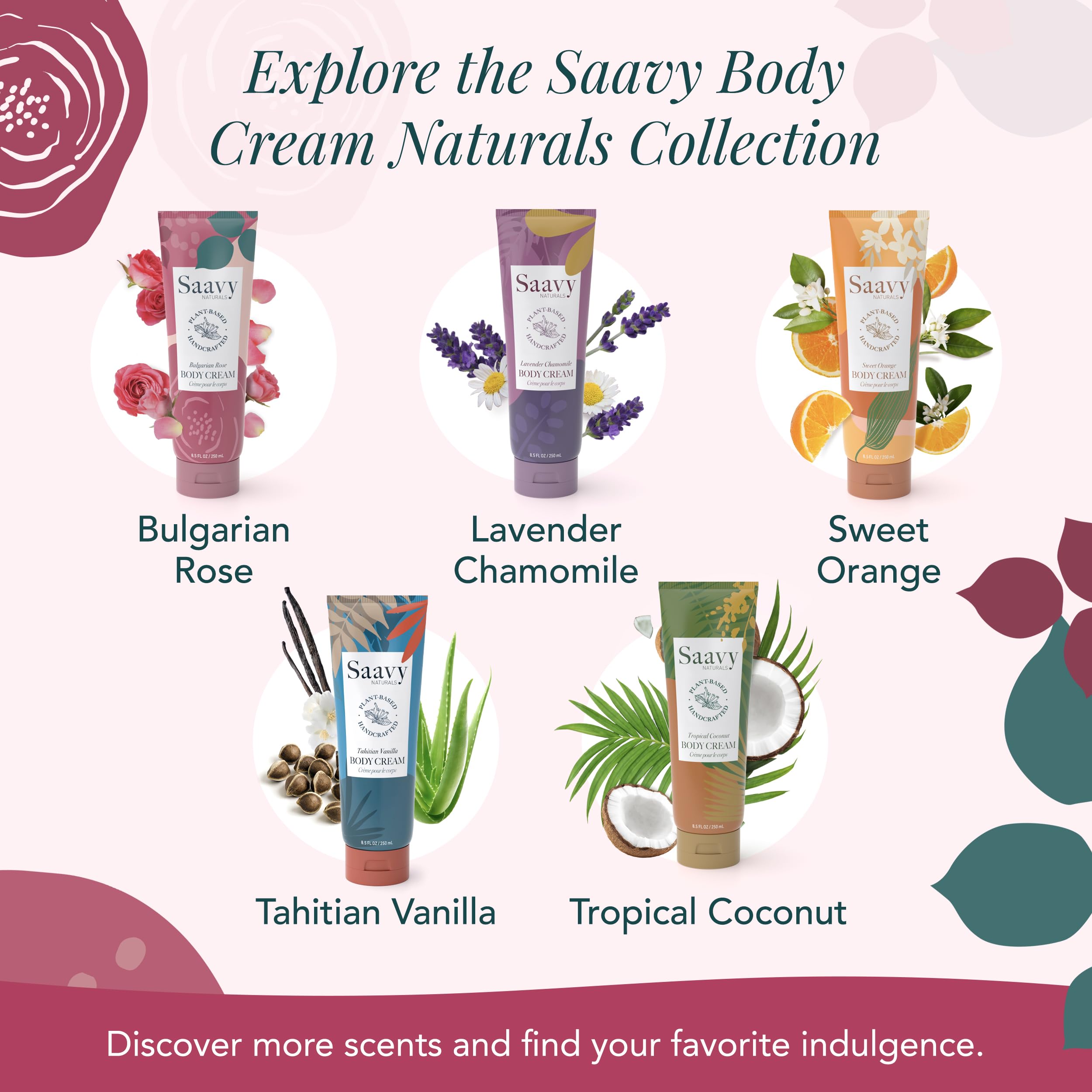 Saavy Naturals Body Cream | Made In USA | Absorbent Shea Butter Vegan Formula, Thick and Creamy Body Moisturizer, Body Lotion for Dry Skin- 8.5 Fl Oz